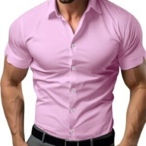 ATFORNA Brand, Men's athlete style, button down shirt  all size MEDIUM